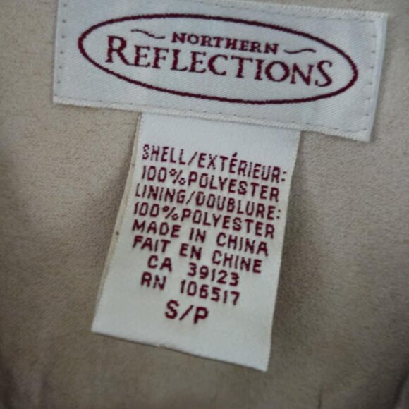 Northern Reflections Cream Embroidered Button Down Jacket Sm - Picture 3 of 9